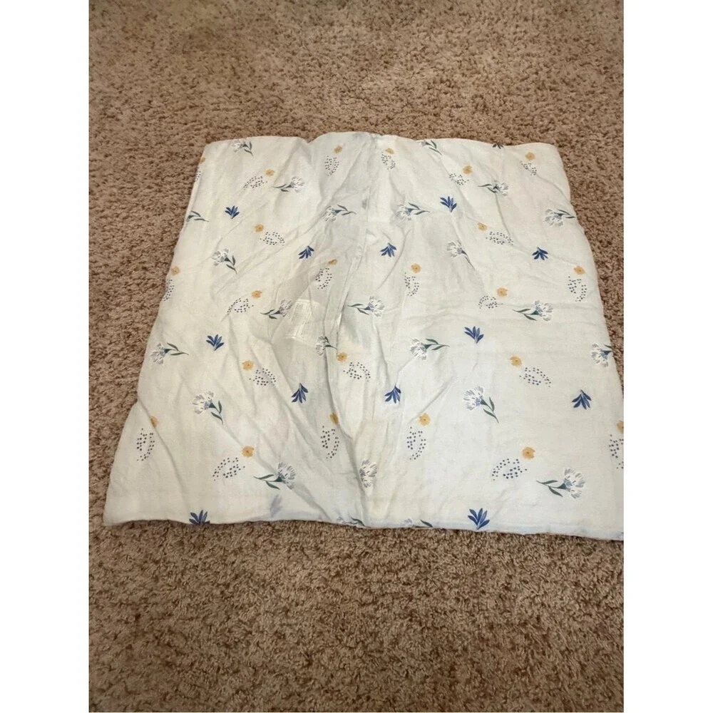 new Anthropologie Ellen merchant cotton voile euro pillow sham Floral Parrot